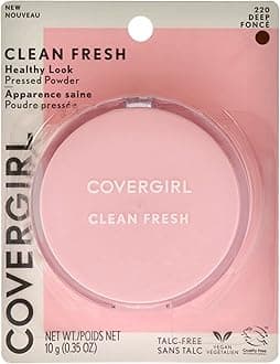 COVERGIRL Clean Fresh Pressed Powder, Deep, 0.35 Ounce, 220 Deep (99350052598)