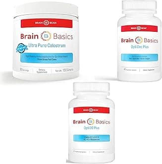 Brain Basics Total Immunity Bundle: Ultra-Pure Colostrum, Opti Zinc Plus, & Opti D3 Plus Supplements – Nutritional Support for Brain, Immune System & Gut Health
