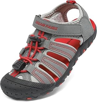 DREAM PAIRS Boys Girls Closed-Toe Outdoor Summer Sport Sandals for Little/Big Kid