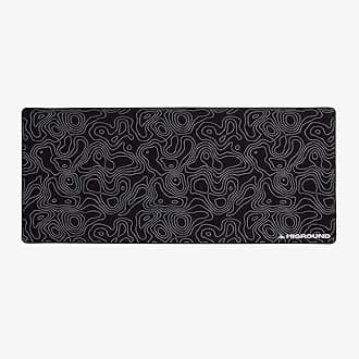 Higround BLACKICE XL Topograph Gaming Mousepad, Cool Medium Speed Desk Mousepad, Computer Mouse Mat, Flat Stitched Edge, Full Range of Motion, Non-Slip Rubber Base, Perfect for Gamers & Office Use