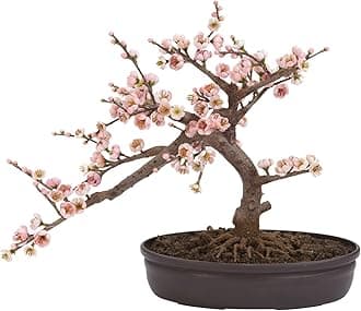 Nearly Natural Artificial Tree, Polyester material, Plastic, Pink, 15in