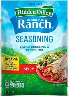 Spicy Ranch Salad Dressing & Seasoning Mix (Pack of 4) 1 oz Packets