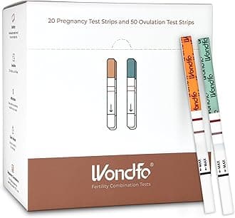 Wondfo 50 Ovulation Test Strips and 20 Pregnancy Test Strips Kit - Rapid Test Detection for Home Self-Checking (50 LH + 20 HCG)