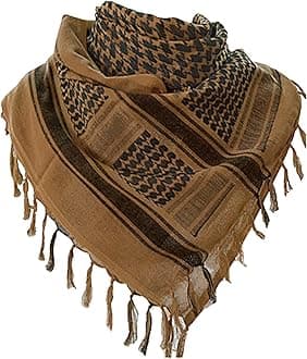 AonalMilitary Shemagh Tactical Desert 100% Cotton Keffiyeh Scarf Wrap
