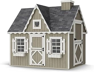 6x8 Victorian Playhouse with Floor, Outdoor Wood Do-It-Yourself Kit