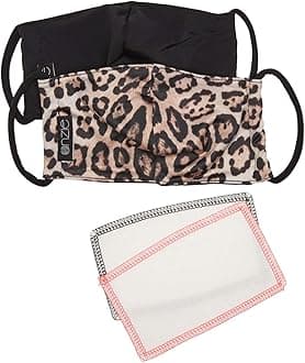 Onzie Mindful Mask and Filter 2-Pack Black/Leopard/Black/Pink One Size