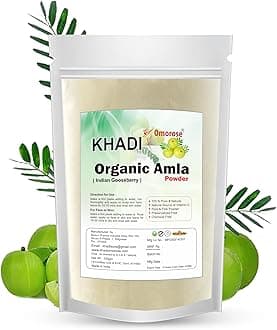 - Khadi Omorose Amla Powder for Hair Growth, Skin, Drinking and Eating (100g),Pure & Natural,100 Grams { Zipper Pouch }