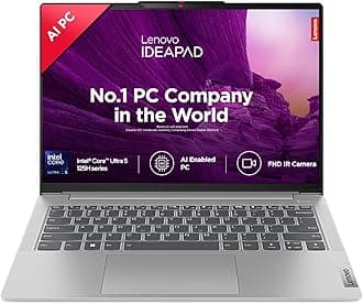 IdeaPad Slim 5 Intel Core Ultra 5 125H Built-in AI 14" (35.5cm) WUXGA-IPS 300Nits Thin & Light Laptop (16GB/512GB SSD/Win 11/MSO 21/FHD+IR Cam/3Mon Game Pass/Grey/1.4Kg), 83DA0002IN