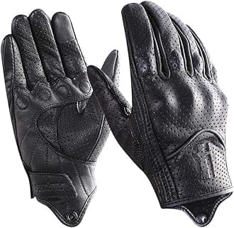 Leather Motorcycle Gloves for Men Touchscreen GM028