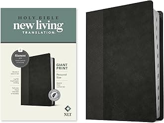 NLT Personal Size Giant Print Bible, Filament Enabled (LeatherLike, Black/Onyx, Indexed, Red Letter): Includes Free Access to the Filament Bible App ... Notes, Devotionals, Worship Music, and Video