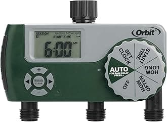 3-Outlet Hose Watering Timer, Green