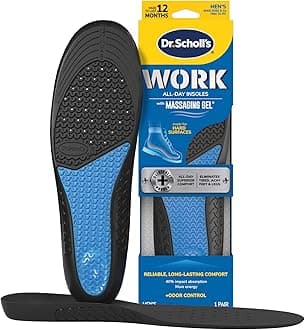 Work Massaging Gel, Advanced Insoles for Shoe Inserts, Standart, For Men, 1 Pair