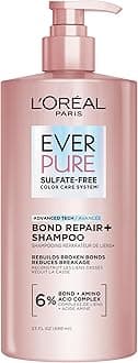 Sulfate Free Bond Repair+ Shampoo, Hair Shampoo with Amino Acid Complex, Strengthens and Repairs Damaged or Color Treated Hair, EverPure, 23 Fl Oz (Packaging May Vary)