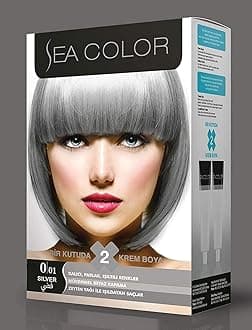 Sea Color Permanent Hair Dye Set (2 tubes in a box) - Silver 0.01