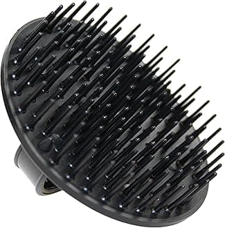 Jack Dean by (Black) Scalp Massager and Detangling Hair Brush for Thick or Thin Hair, Curly or Straight Hair - Use in the Shower or Bath - Head and Beard Scrubber - For Women and Men, D6