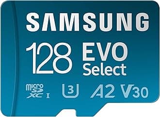 EVO Select microSD Memory Card + Adapter, 128GB microSDXC, Up-to 160 MB/s, 4K UHD, UHS-I, C10, U3, V30, A2, for Mobile Phone, Smartphones, Nintendo-Switch, and Tablets (MB-ME128SA/AM)