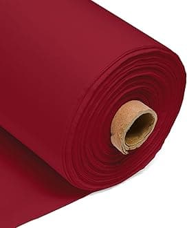 100% Cotton Fabric 60 Inch 150cm Wide 150GSM Material for Sewing, Dressmaking, Quilting, Curtain Linings, Pillowcases & Totes Fabric by The Half Metre by Discount Fabrics LTD(Wine, 5m)