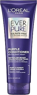 L'Oreal Paris EverPure Sulfate Free Brass Toning Purple Conditioner for Blonde, Bleached, Silver, or Brown Highlighted Hair, 6.8 Fl; Oz (Packaging May Vary)