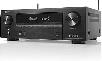 - AVR-X1700H 7.2 Channel AV Receiver - 80W/Channel, Advanced 8K HDMI Video w/eARC, Dolby Atmos, DTS:X, Built-in HEOS, Amazon Alexa Voice Control