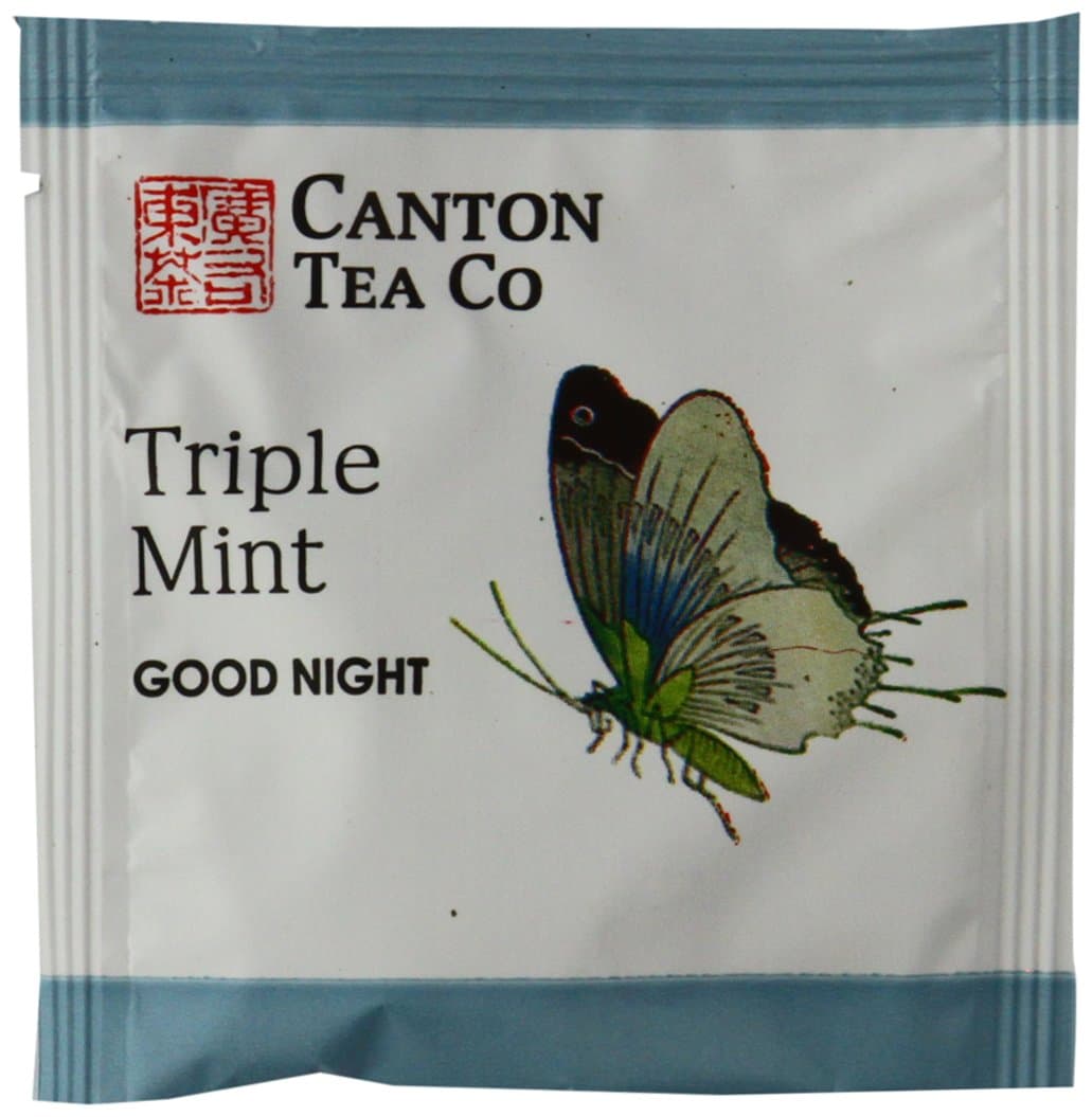 Canton Tea Wrapped Pyramids Triple Mint 50 Teabags