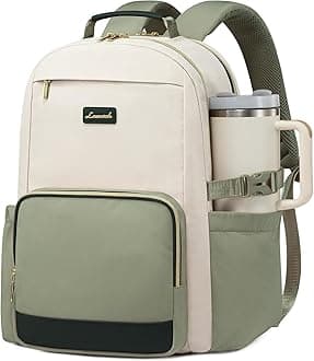 LOVEVOOK Women's Backpack, Beige Green, 15.6 zoll