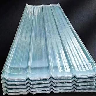 Clear Roof Sheet,2/3/5/7/8/11/12/14/16 Pcs Roof Panels,Replacement Shed Panel,1.2mm Fiberglass Daylighting Panels,Roofing Sheet,Roofing Tiles,for Replacing Garages (0.9x0.8m/35x31in,5 pcs)