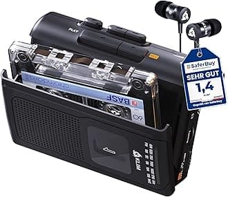KLIM K8 Cassette Tape Player Portable + Cassette Recorder + NEW + AM/FM Walkman Cassette Player + Built-in Microphone & Speaker + Headphone Jack & Earphones