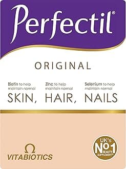 Perfectil Original 90 Tablets | Triple Active Support for Hair Skin and Nails | with Biotin, Zinc and Selenium | One-A-Day Formula | Unflavoured Tablets 90-Day Supply | Beauty Supplement