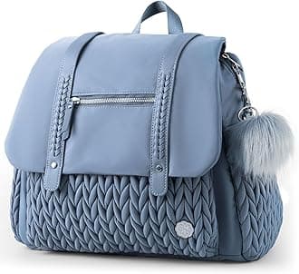 SEWBOO Diaper Bag BackPack Large Capacity Travel Mommy Bag Waterproof and Stylish with Changing Pad Baby Bag for Women and Girls