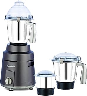 Bajaj Herculo 1000W Powerful Mixing Mill with Nutri-Pro Function, 3 Jars, Coffee Brown and Gold
