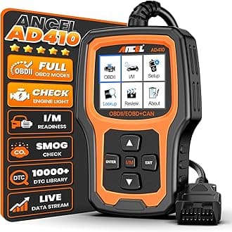ANCEL AD410 Enhanced OBD II Vehicle Code Reader Automotive OBD2 Scanner Auto Check Engine Light Scan Tool (Black/Yellow)