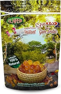 Elnasr Pure & Natural Instant Gum Powder Arabic Hashab Pure Premium Origanum Acacia Arab Arabian Dried Saracenic Sengalia Senegal Acacia Seyal (1 Pack = 5.29 oz / 150 gm) صمغ عربي