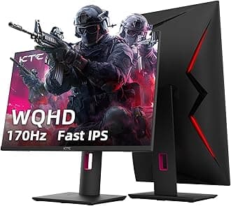KTC 27" 2K 165Hz Gaming Monitor - 1ms GTG Fast IPS Computer Monitor with FreeSync and G-Sync, HDR, HDMI/DP/USB Ports, Tilt, Swivel & Swivel, 131% sRGB Color Gamut and