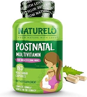 Postnatal Multivitamin - Supplement for Breastfeeding Women - Plant-Based Vitamin D, Folate, Gentle Iron - for Nursing Mother, Baby - Post Natal Lactation Support 180 Capsules