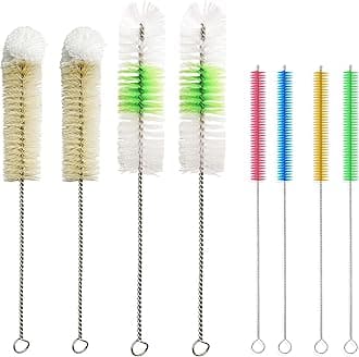 Hookah Cleaning Kit,Bottle Brush Set 8 Premium Cleaning Brushes Kit for Shisha Cleaning Water Bottle,Teapot Narrow Neck Glass Containers Hard-to-Reach Items