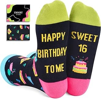 Zmart Teen Preteen Girl Birthday Gifts - 12-14 & 16 18 Year Old Boy Birthday Socks