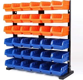 HORUSDY 36 Pcs Bin Storage Rack Shelving Garage Storage - Best Unique Tool Gift for Men