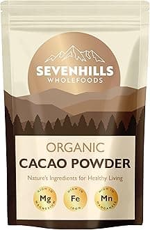 Sevenhills Wholefoods Organic Cacao/Cocoa Powder 1kg | Natural Source of Potassium & Manganese | Pure & Vegan for Hot Chocolate, Smoothies & Baking | Unsweetened & Non-Alkalised | GMO Free