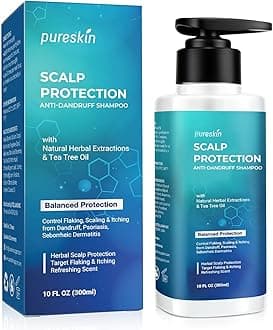 Antifungal Shampoo for Psoriasis & Seborrheic Dermatitis – Multi-Action Scalp Therapy with Tea Tree & Herbal Extracts – Comparable to 2% Ketoconazole – Relieves Flaking & Itchy Scalp – 10 oz