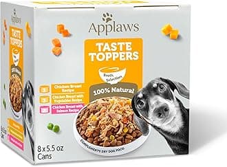 Taste Toppers, Grain-Free Dog Food Topper, Limited Ingredient, Variety Selection in Broth (8 x 5.5oz Cans)