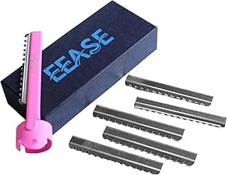 Professional Hair Styling Thinning Texturizing Cutting Razor - Pink Hair Razor Comb - Split Ends Trimmer With Replacement Blades