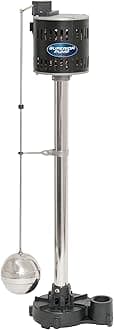 Superior Pump 92301 1/3 HP Stainless Steel / Cast Iron Pedestal Sump Pump