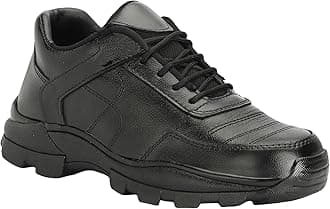 Gola Industrial Safety Shoes for Men's | Sports Look & Genuine Leather | Lightweight Steel Toe | Slip Resistant & Comfortable for Construction Work's,(Size-09) Black