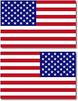 Magnet Me Up Patriotic American Flag Magnet Decals, Opposing 2 Pack, 5x8 Inches, Heavy Duty Automotive Magnet for Car Truck SUV, Any Magnetic Surface, Showcase Your Patriotism, Crafted in USA