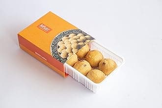 Dessert Drama by Kesar Sweets | Besan Laddoo - Indian Sweets Mithai - 200gm | Besan Laddu box - made with Desi ghee | Sweet gift pack for family and friends | Special laddus