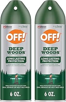 OFF! Deep Woods Insect Repellent Spray with 25 Percent DEET Provides up to 8 Hours of Mosquito Protection 6 Ounce (Pack of 2)