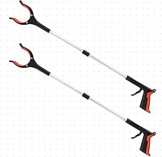 Grabber Reacher Tool, 32" Grabbers for Elderly, Lightweight Extra Long Handy Trash Claw Grabber, Mobility Aid Reaching Assist Tool for Trash Pick Up, Nabber, Litter Picker, Arm Extension (Orange3)