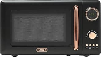 Haden 700 Watt 0.7 Cubic Foot Microwave Oven with Digital Controls, Defrost, and Instant Start Countertop Small Appliance, Black/Copper