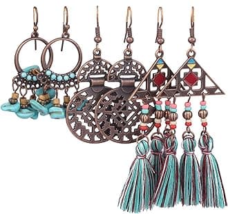 Young & ForeverGift 3 Pairs a Set Stainless Steel Hoop Earrings for Women Big Hoop Dangle Earring for Women Square Triangle Round Earring Thin Geometric Hoop Earrings Set