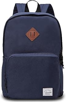 VASCHY Unisex School Backpack, Teenage School Backpack Ultralight Portable Backpack 15.6 Inch for Teens Adults Water Resistant College Backpack